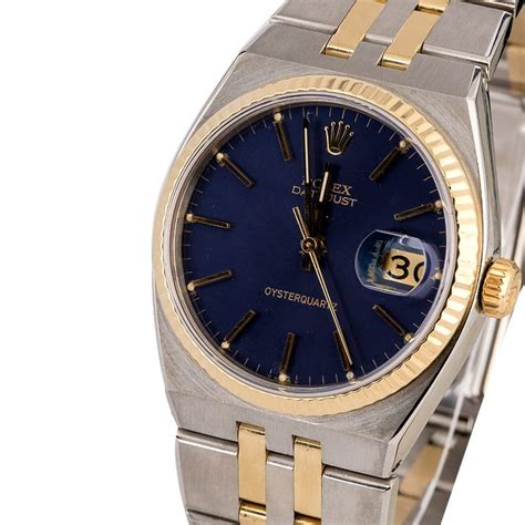 rolex oysterquartz datejust 17013 blue dial|rolex oysterquartz day date value.